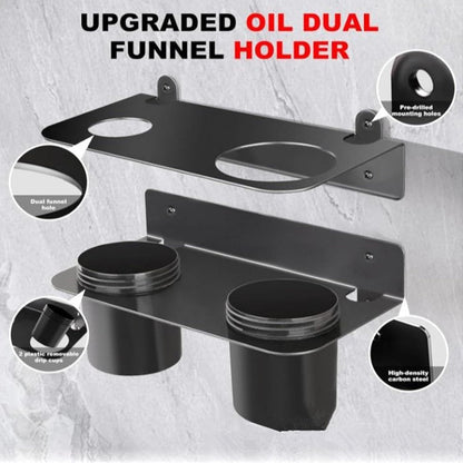 GENERIC Support D'entonnoir à Huile – 25 X 16 Cm – Support Mural Pour Entonnoirs à Huile, Camping, Abri De Jardin, Remorque, Maison, Cuisine, Salle De Pause, Garage, Gain De Place Et Pratique