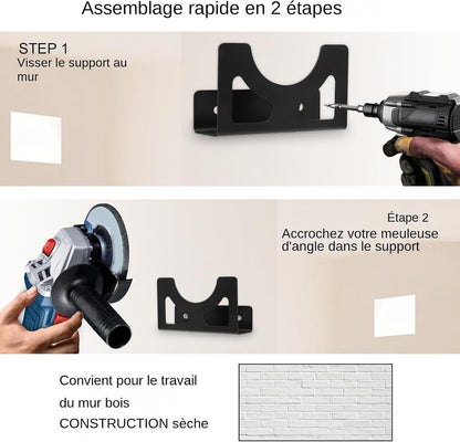  Générique Support Pour Meuleuse D'angle | Support Mural Pour La Meuleuse D'Angle - Organisateur En Fer Robustes Pour Outils Électriques Atelier Bricolage