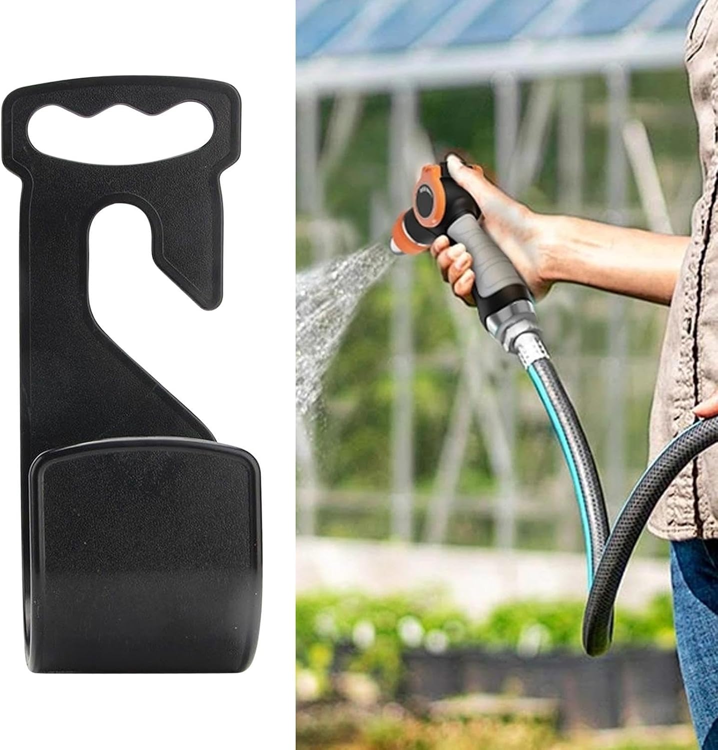 GENERIC Support De Tuyau, Support Mural Robuste Et Portable, Organiseur De Tuyau De Jardin | Pour Extérieur, Garage, Maison, Maison, Piscine, Terrasse, Clôture, Nettoyage De Jardinage