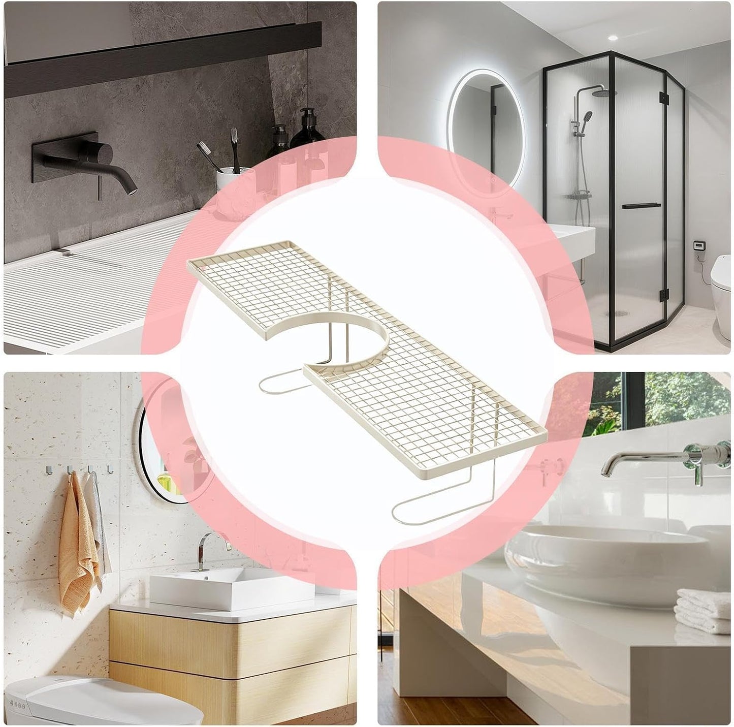 GENERIC Support De Rangement Pour évier | Support De Rangement De Cuisine En Métal – Porte-éponge Pour Robinet, Lavabo, Appartement, Dortoir, Salle De Bain, Hôtel, Restaurant, Toilettes
