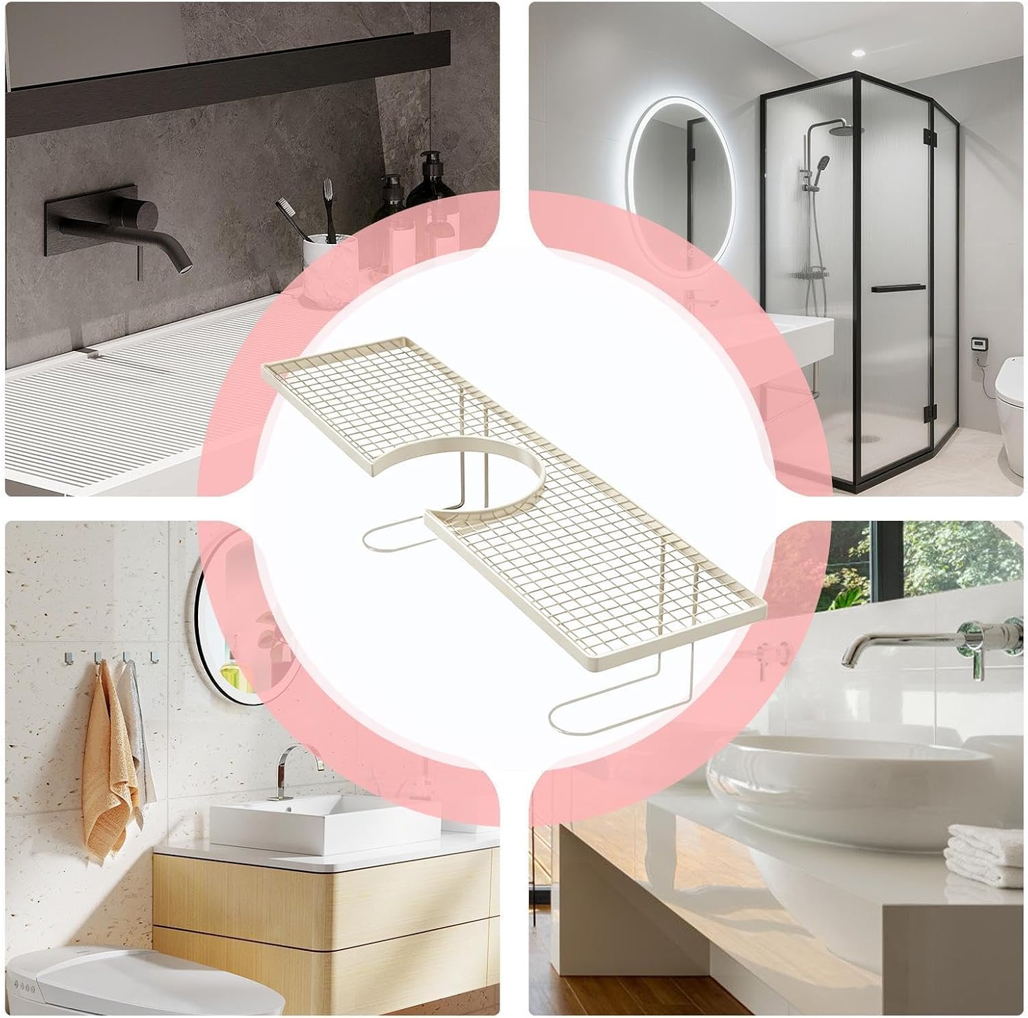 GENERIC Support De Rangement Pour évier | Support De Rangement De Cuisine En Métal – Porte-éponge Pour Robinet, Lavabo, Appartement, Dortoir, Salle De Bain, Hôtel, Restaurant, Toilettes