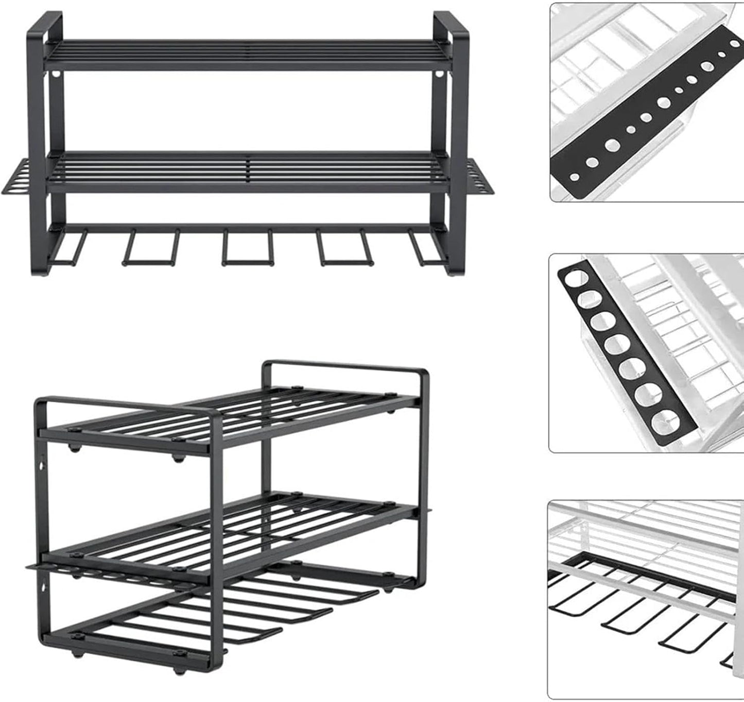  Rangement Pour Outils électriques, étagère De Rangement à 3 Couches, Organiseur Mural D'outils électriques, étagère Modulaire Pour Perceuse, étagère à Outils électriques, Organiseur D'outils