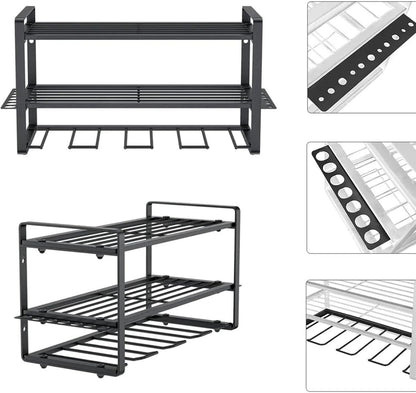  Rangement Pour Outils électriques, étagère De Rangement à 3 Couches, Organiseur Mural D'outils électriques, étagère Modulaire Pour Perceuse, étagère à Outils électriques, Organiseur D'outils