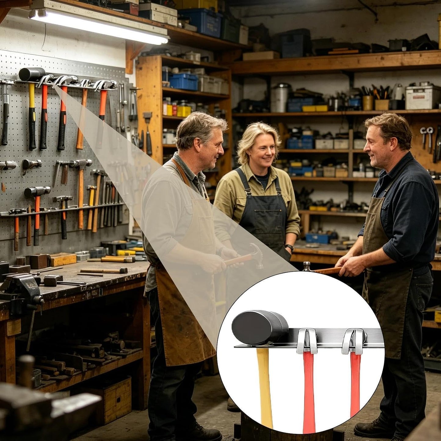  Support Mural Pour Le Rangement D'Outils,Support Mural Clés À Cinq Emplacements De Garage | Rangement De Stockage Des Tournevis Pour Ateliers | Pour Abri, Atelier, Usine, Maison, Pinces, Tournevis Et