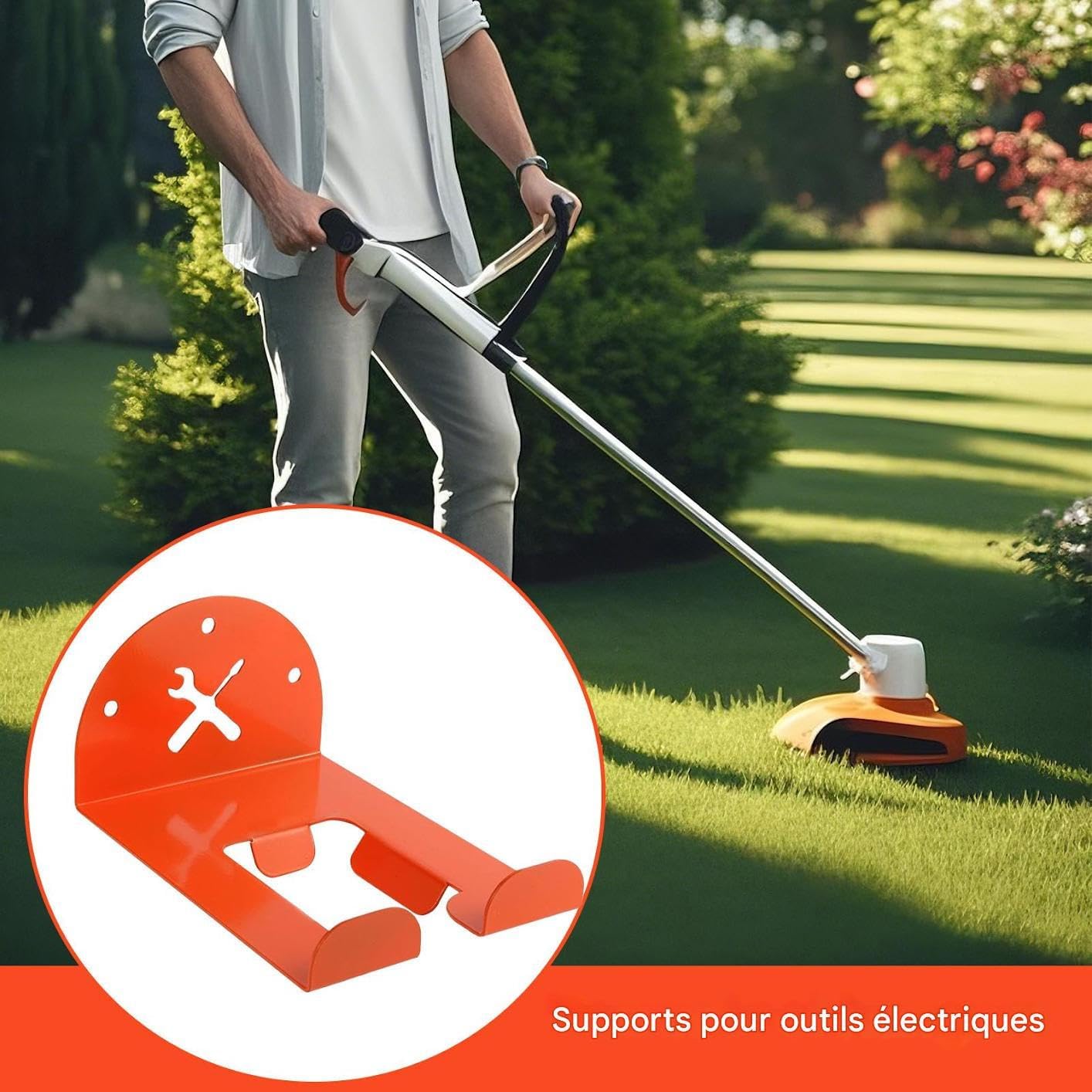  Générique Porte-Outils Électriques - Organisateur Polyvalent De Garage,Porte-Outils Mural Pour Jardin - Pour Atelier Cave Ferme Salle De Jardin Scie Chaine Perceuse Electrique