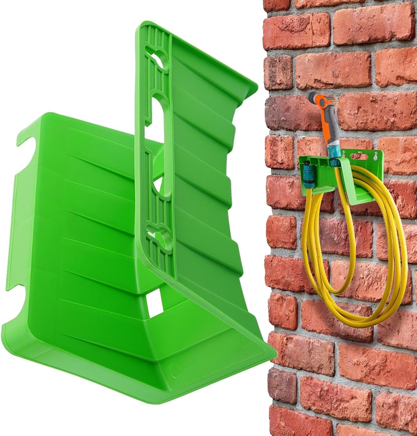 GENERIC Support De Tuyau D'arrosage – Support Mural Robuste | Support De Tuyau Extérieur – Pour Tuyau, Pont, Rail, Clôture, Maison, Piscine, Camping-car, Balcon, Garage, Tracteur
