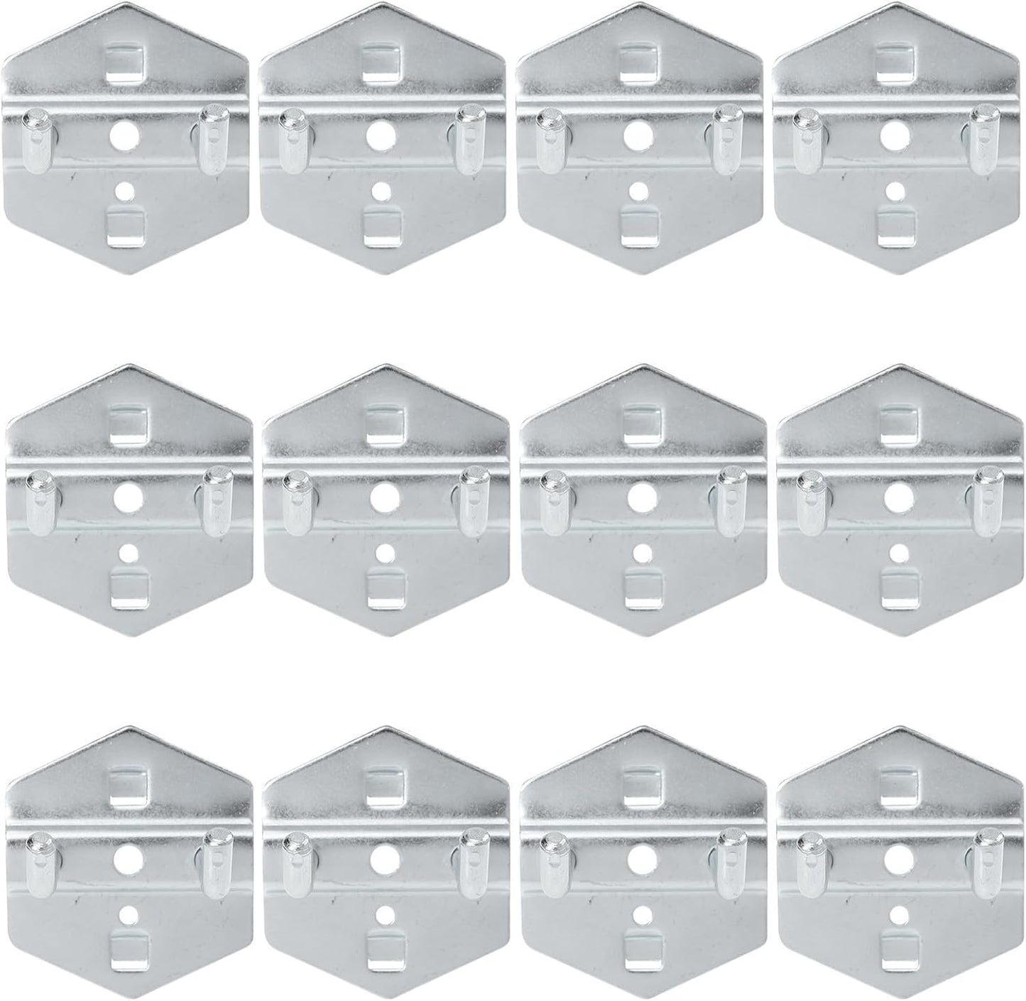  Zerodeko 12pièces Crochets De Rangement Acier Inoxydable Crochets Muraux Pour Outils Patères Robustes Et Résistantes Rouille Pour Garage Et Atelier Support Perforé Polyvalent