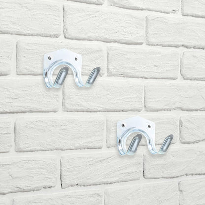  OUNONA Lot De 10 Crochets Muraux En Fer Double Trou Crochets Utilitaires Compacts Pour Salle De Bain, La Cuisine Et Garage Porte-serviettes, Porte-clés Et Porte-outils Résistants