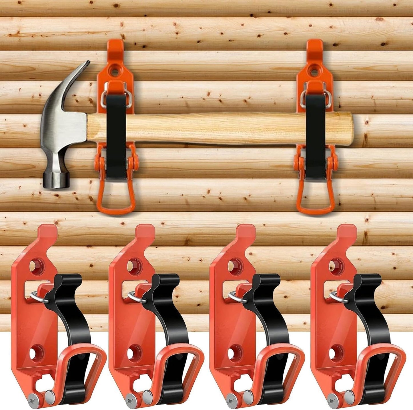  Fiber Axe Storage Rack, 38x5cm Heavy Duty Shovel Holder, 4 Pieces Quick Release Wall Truck Organizer, Hardware Management, Tool Mounting, Garage Use