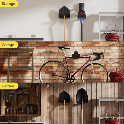  Support De Ranger Outils De Jardin - Râteau En Acier Inoxydable Économiseur D'Espace,Rangement Mural Pour Outils Motorisés | Pour Pelle Râteau Serpillière Perceuse Câble Équipement Extérieur