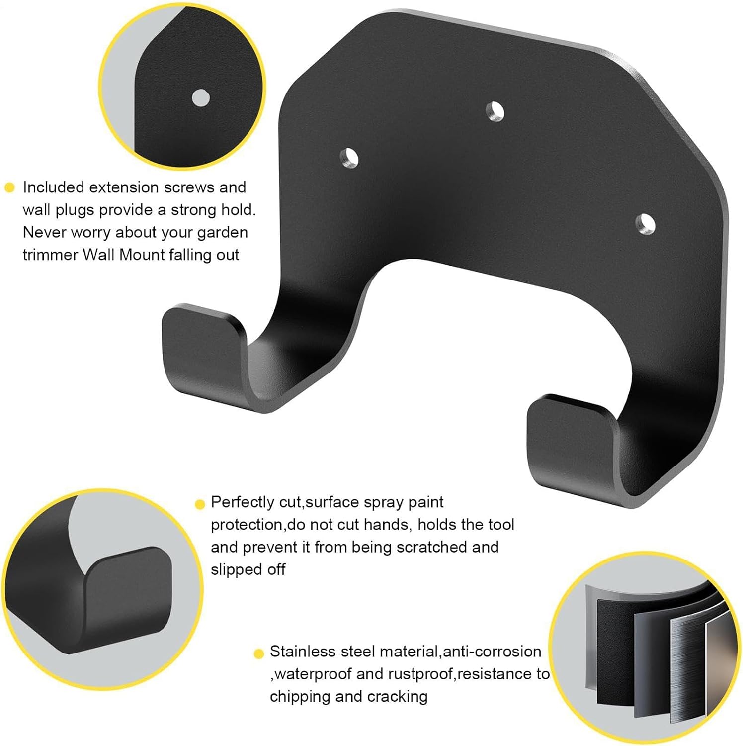  Support Pour Débroussailleuse De Remorque | Support De Stockage Pour Outillage Utilitaire | Cintre De Garage Pour Taille-bordure à Fil | Pour Garage Atelier Abri De Jardin Grange Sous-Sol Pelouse