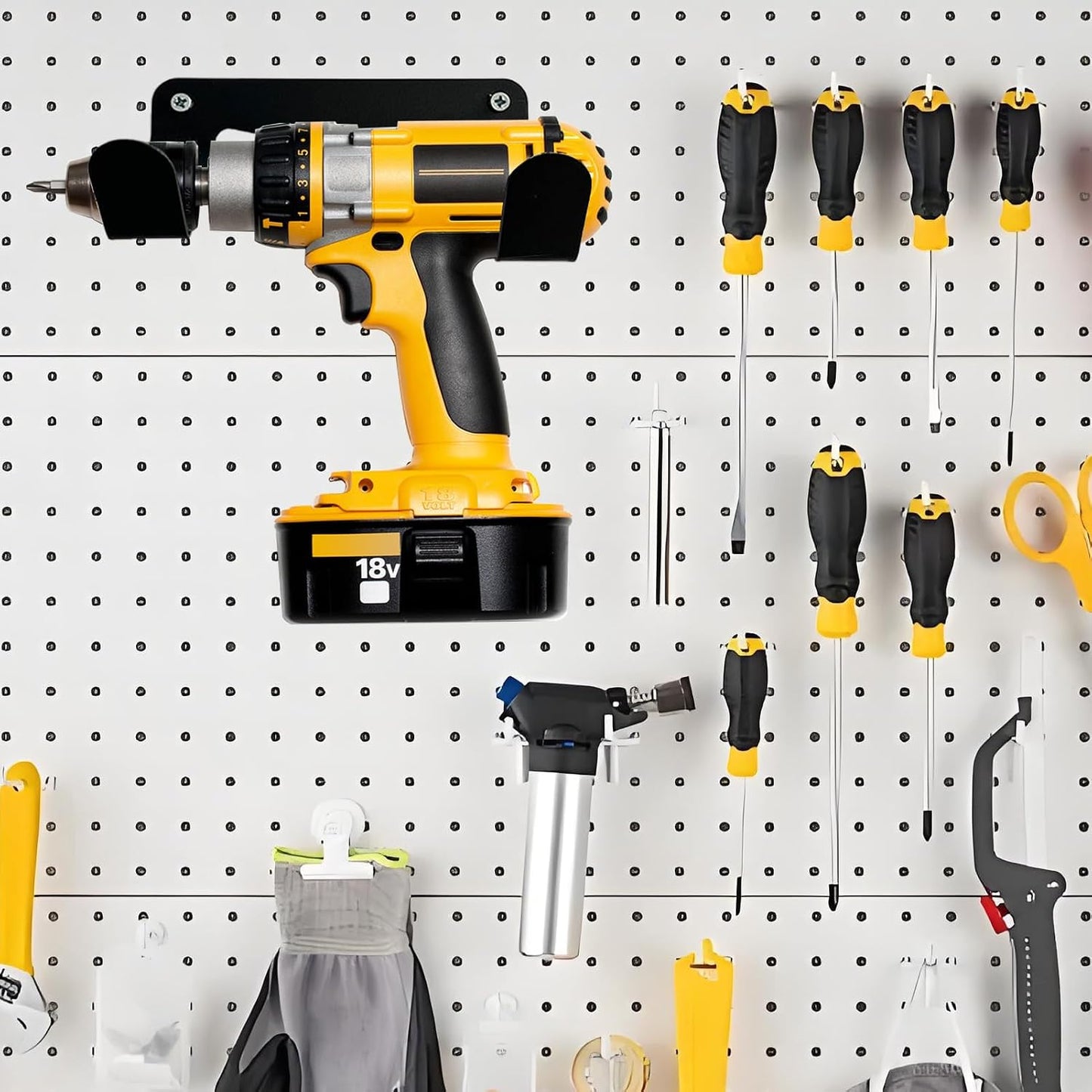 GENERIC Organiseur D'outils électriques | Organiseur Mural Sans Fil – Support Utilitaire Robuste Pour Abri De Jardin, Atelier, Chantier, Camion, Réparation Automobile, Solutions De Rangement à Domicile