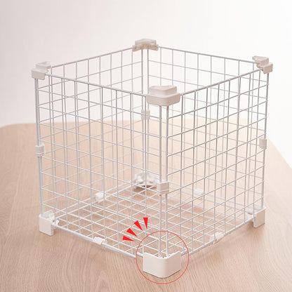  Connecteurs De Grille De Cage,Multifonction Fixation Serrée - Connecteurs De Rangement Pour Cubes En Fil | Pour Salon Maison Dortoir Appartement Chambre Boîte À Caisse Pour Animaux