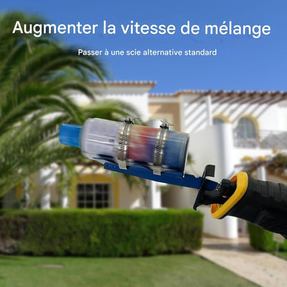  Secoueur De Peinture Spray - Avec Courroies Double Fixées Acier Inoxydable Fournitures De Jardin,Accessoire Secoueur Pots Peinture | Pour Cocktails Sauces Intérieur Garage Maison Appartement