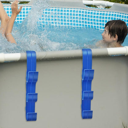 GENERIC Crochets De Piscine Pour Mâts, Support De Rangement étanche à 3 Crochets Réglables | Équipement De Piscine – Pour Tiges Télescopiques, épuisettes, Brosses, écumoire, Tuyau D'aspirateur, Outils De