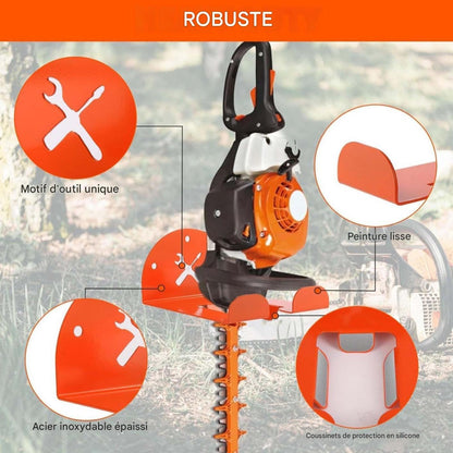  Générique Porte-Outils Électriques - Organisateur Polyvalent De Garage,Porte-Outils Mural Pour Jardin - Pour Atelier Cave Ferme Salle De Jardin Scie Chaine Perceuse Electrique
