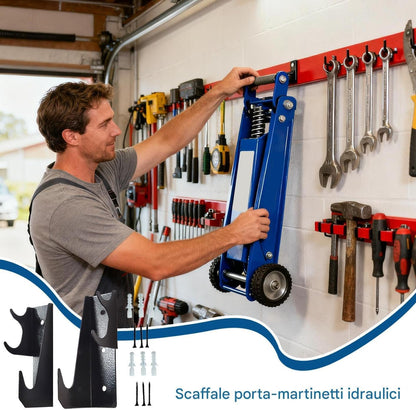 Genérico Generico Jack Stand Holder, Non-Slip Wall Hooks & Mount Bracket With Heavy Load Support, Garage Storage Organizer For Workshop Repair Bay Shed Home Toolroom Mechanics And Car Maintenance