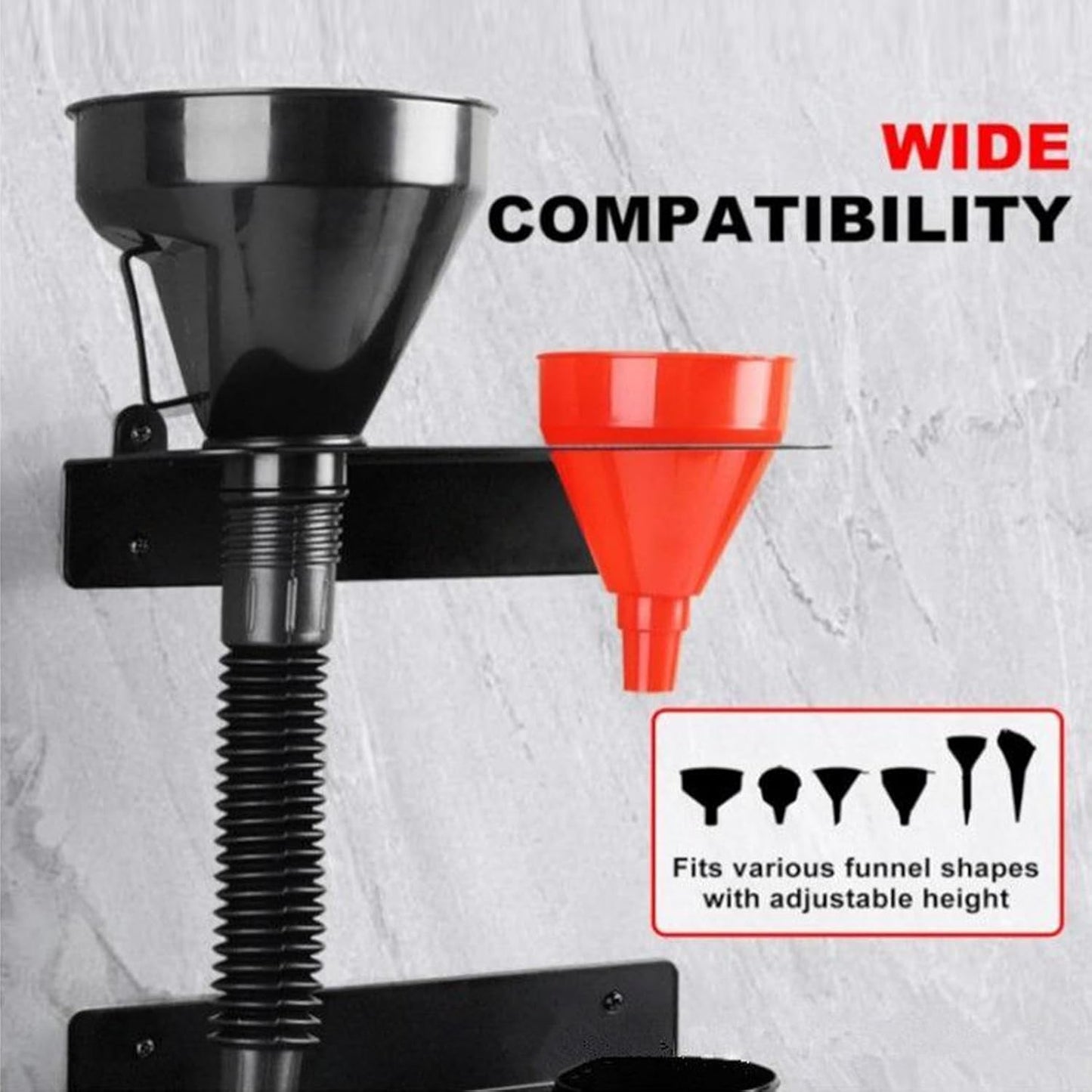 Générique Support Murale Pour Entonnoirs À Huile, 2 Pièces Support Murale Pour Fluides, De Vidange Pour Garage Atelier Maison Camping Remorque