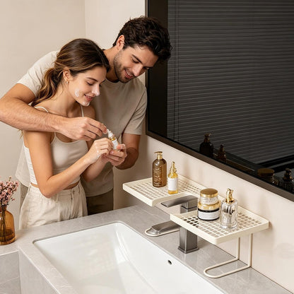 GENERIC Support De Rangement Pour évier | Support De Rangement De Cuisine En Métal – Porte-éponge Pour Robinet, Lavabo, Appartement, Dortoir, Salle De Bain, Hôtel, Restaurant, Toilettes