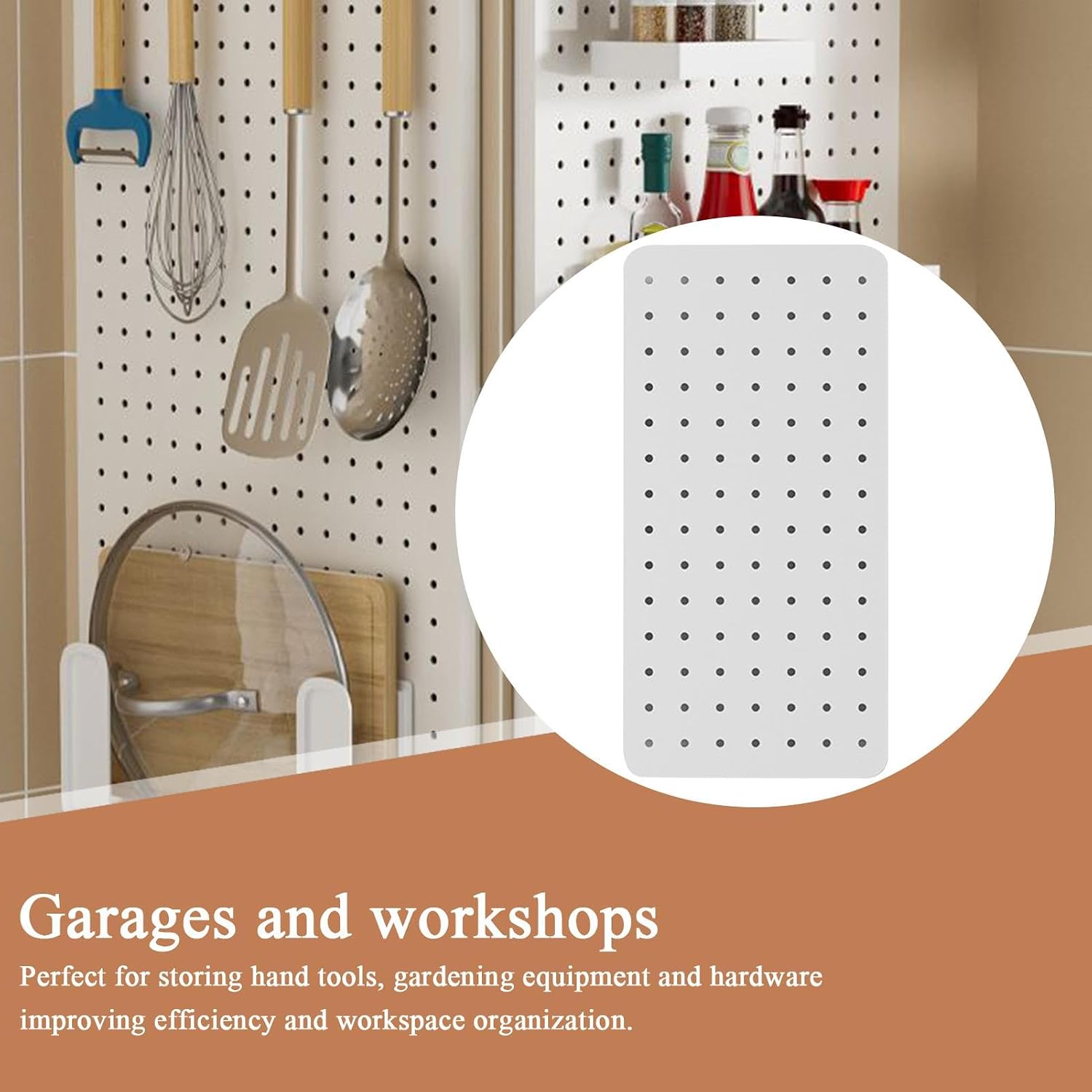  Panneaux De Rangement Muraux En Panneau Perforé, Panneaux D'affichage En Acier Au Carbone Sans Perforation, Solution De Rangement Pour Chambre à Coucher, Garage, Atelier, 40 X 20 Cm