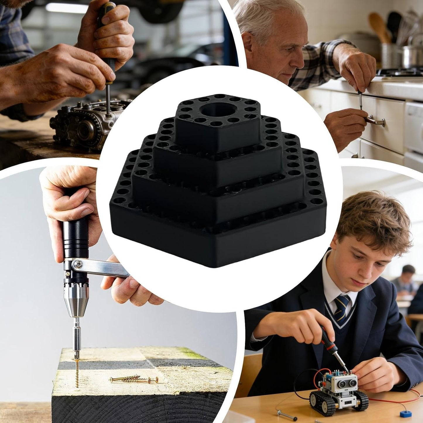  Générique Porte-de Tournevis, Étagère De Rangement Pour Extensions De 4,8 Mm, Support D'de Vis, Pour Garage, Outils électriques, électriciens, Construction, Cloison Sèche,