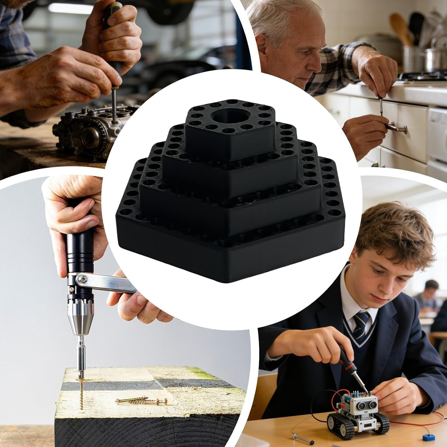  Générique Porte-de Tournevis, Étagère De Rangement Pour Extensions De 4,8 Mm, Support D'de Vis, Pour Garage, Outils électriques, électriciens, Construction, Cloison Sèche,