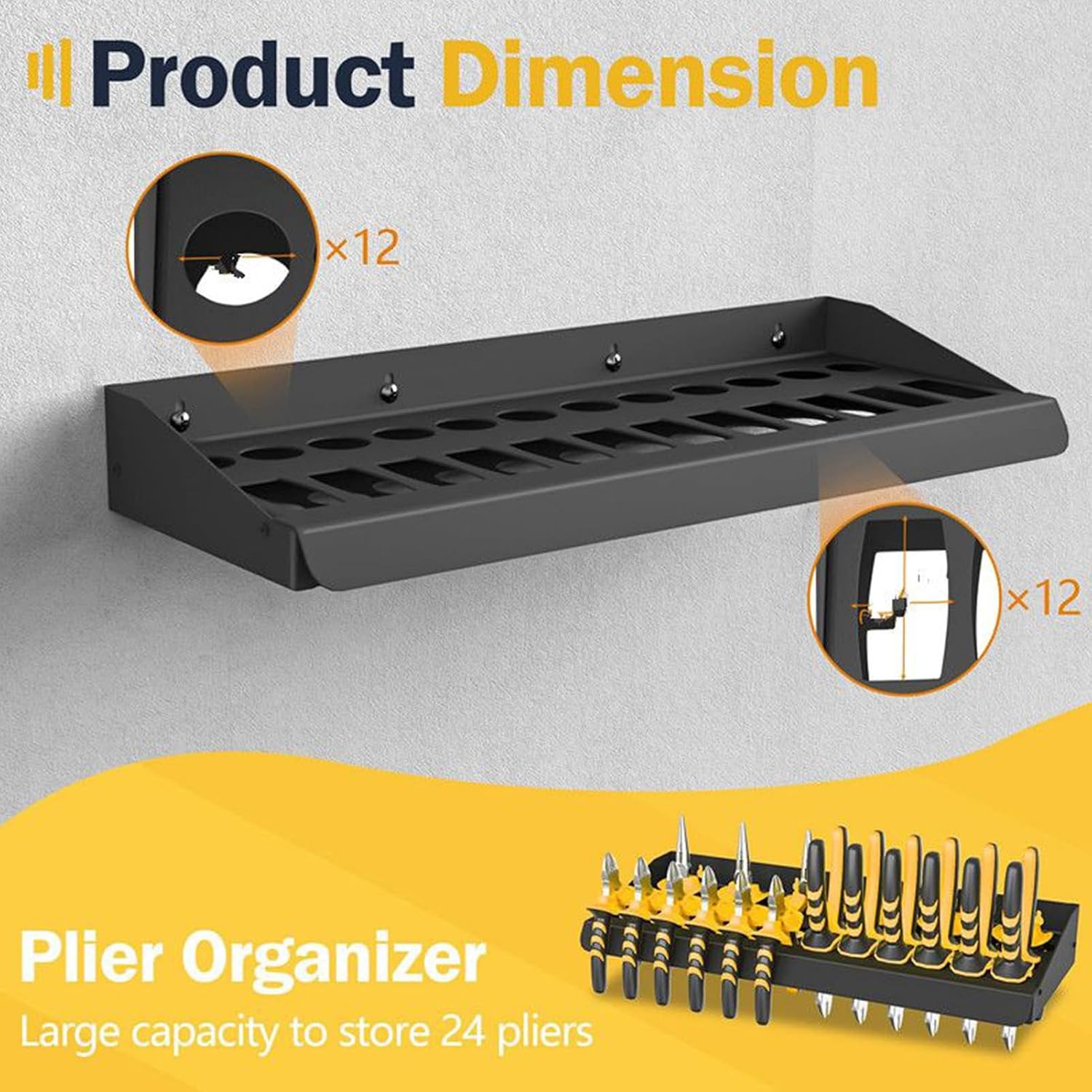  Supports De Tournevis | Support De Rangement En Fer Pour Tournevis – Support Organisateur D'outils Pour économiser De L'espace Pour Salon, Atelier, Dortoir, Atelier De Réparation