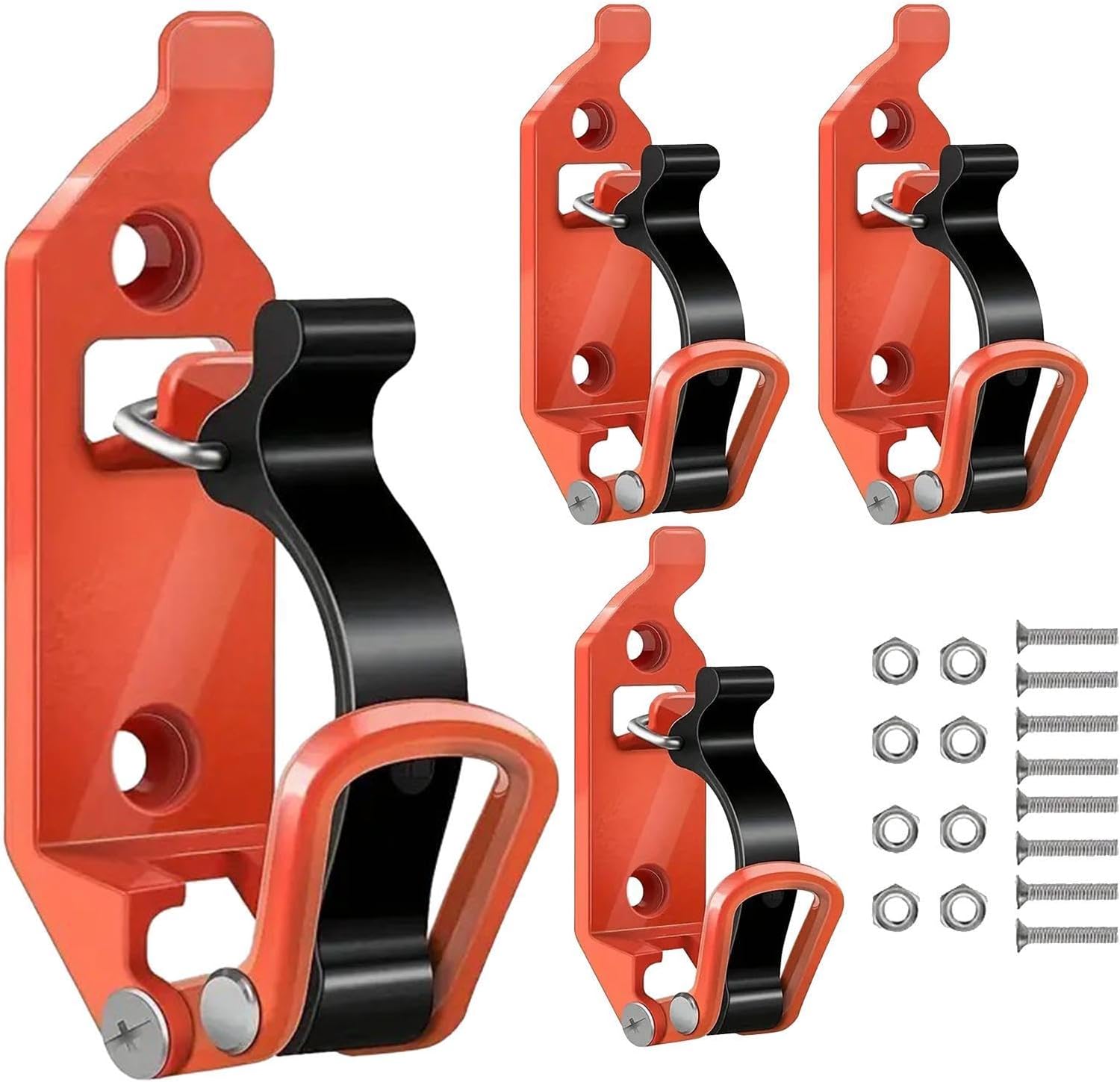  Fiber Axe Storage Rack, 38x5cm Heavy Duty Shovel Holder, 4 Pieces Quick Release Wall Truck Organizer, Hardware Management, Tool Mounting, Garage Use