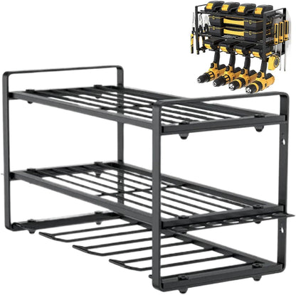  Rangement Pour Outils électriques, étagère De Rangement à 3 Couches, Organiseur Mural D'outils électriques, étagère Modulaire Pour Perceuse, étagère à Outils électriques, Organiseur D'outils