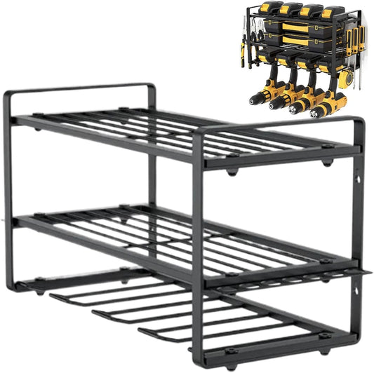  Rangement Pour Outils électriques, étagère De Rangement à 3 Couches, Organiseur Mural D'outils électriques, étagère Modulaire Pour Perceuse, étagère à Outils électriques, Organiseur D'outils