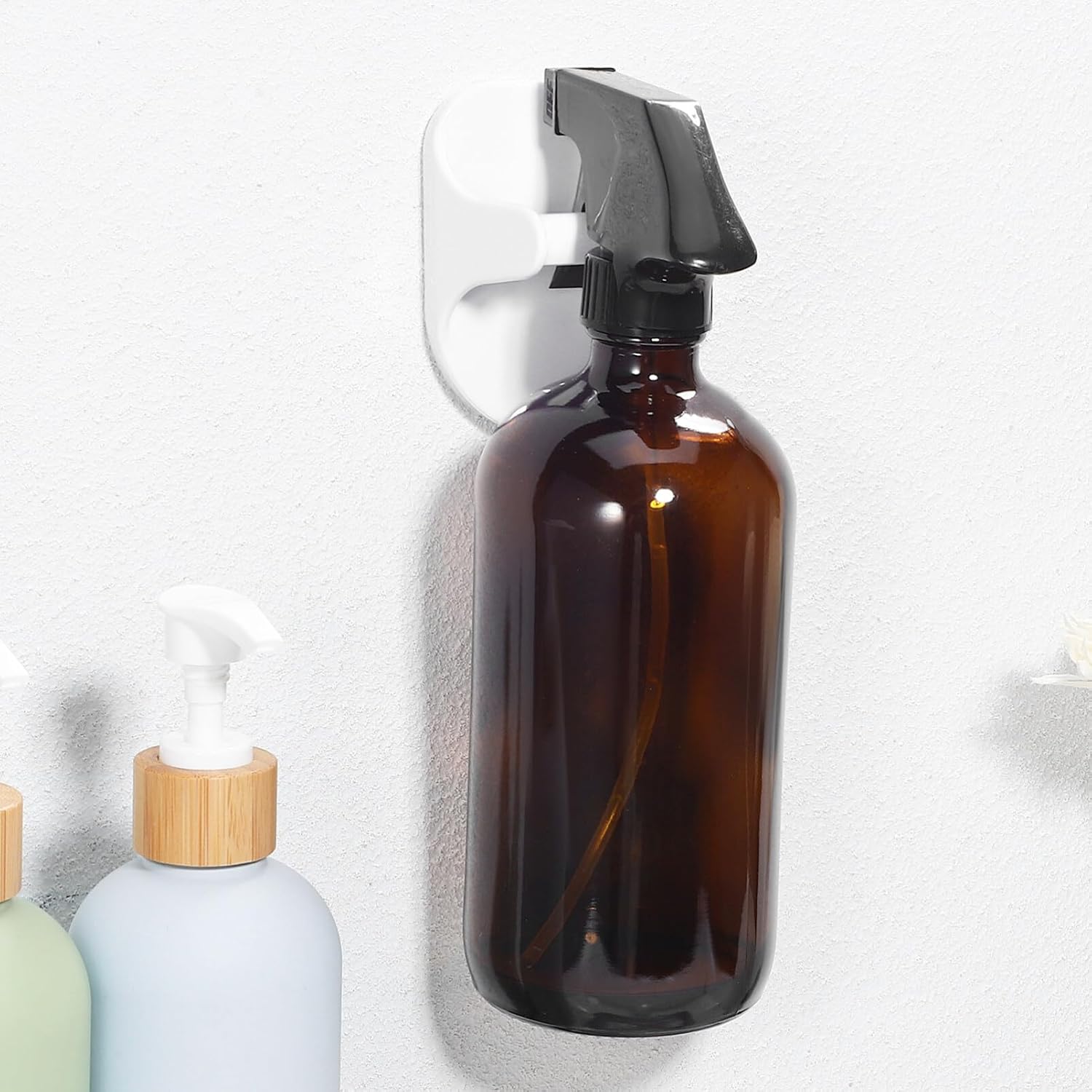  ULTECHNOVO 20pièces Support Adhésif Pour Bouteilles Vaporisatrices Lot De Fixation Murale Sans Perçage Organisateur Pratique Pour Cuisine Garage Et Atelier