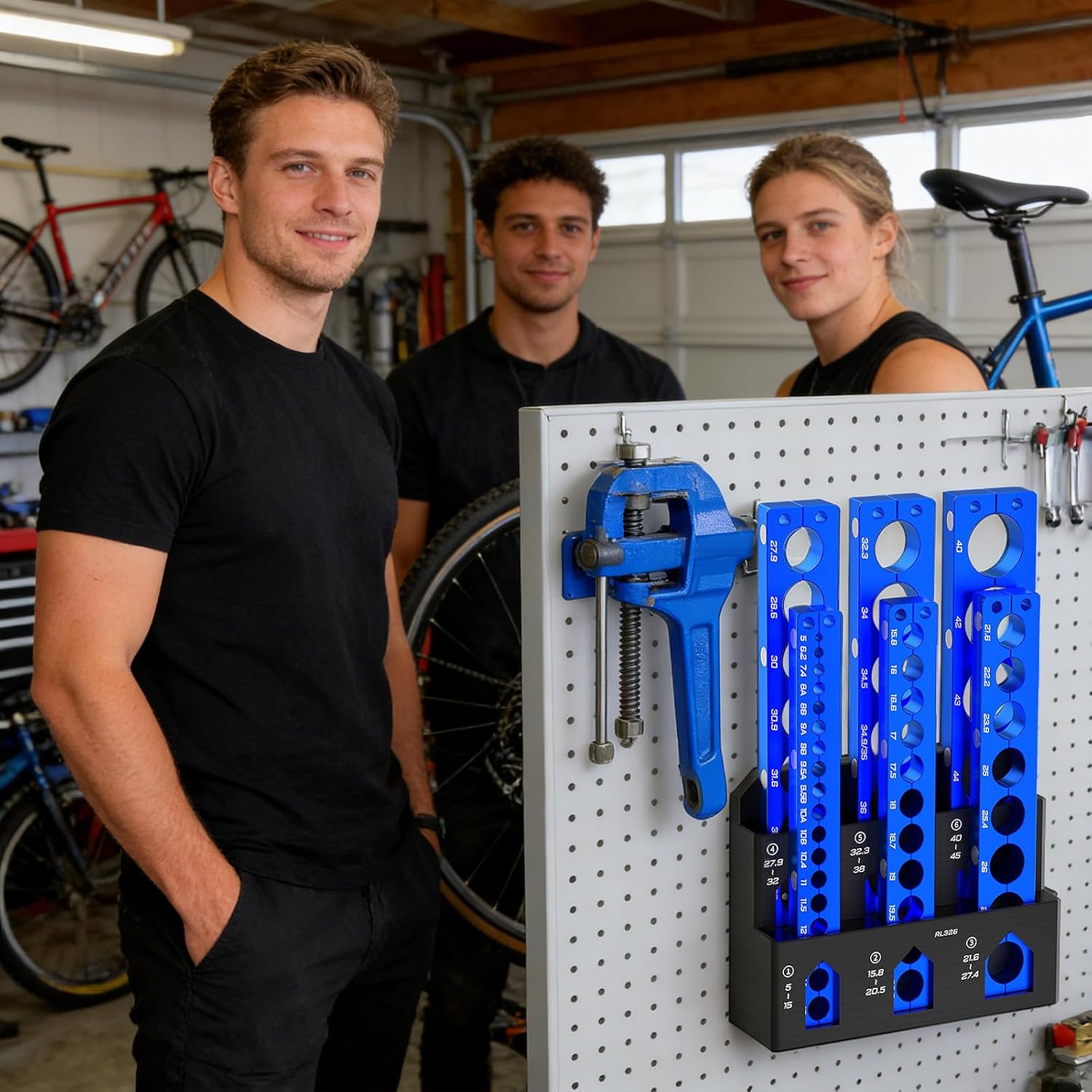  Étagère De Rangement Pour Outils – Organiseur Mural, Support De Garage à 6 Emplacements Avec Pince Sécurisée, Système De Rangement D'établi Avec Cadre Robuste, Cintre Pour équipement D'atelier, Abri