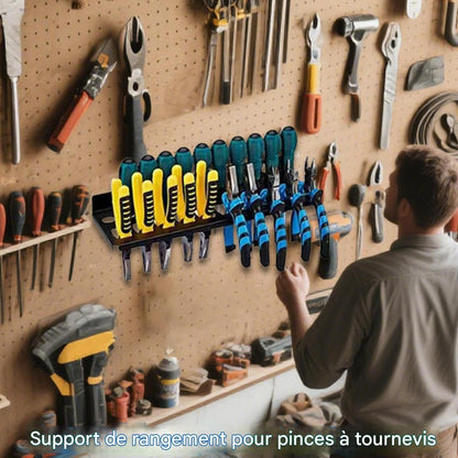  Porte-Tournevis | Organisateur D'Outils Mural Robuste | Rangement D'Atelier Pour Outils De Bricolage Et Jardinage