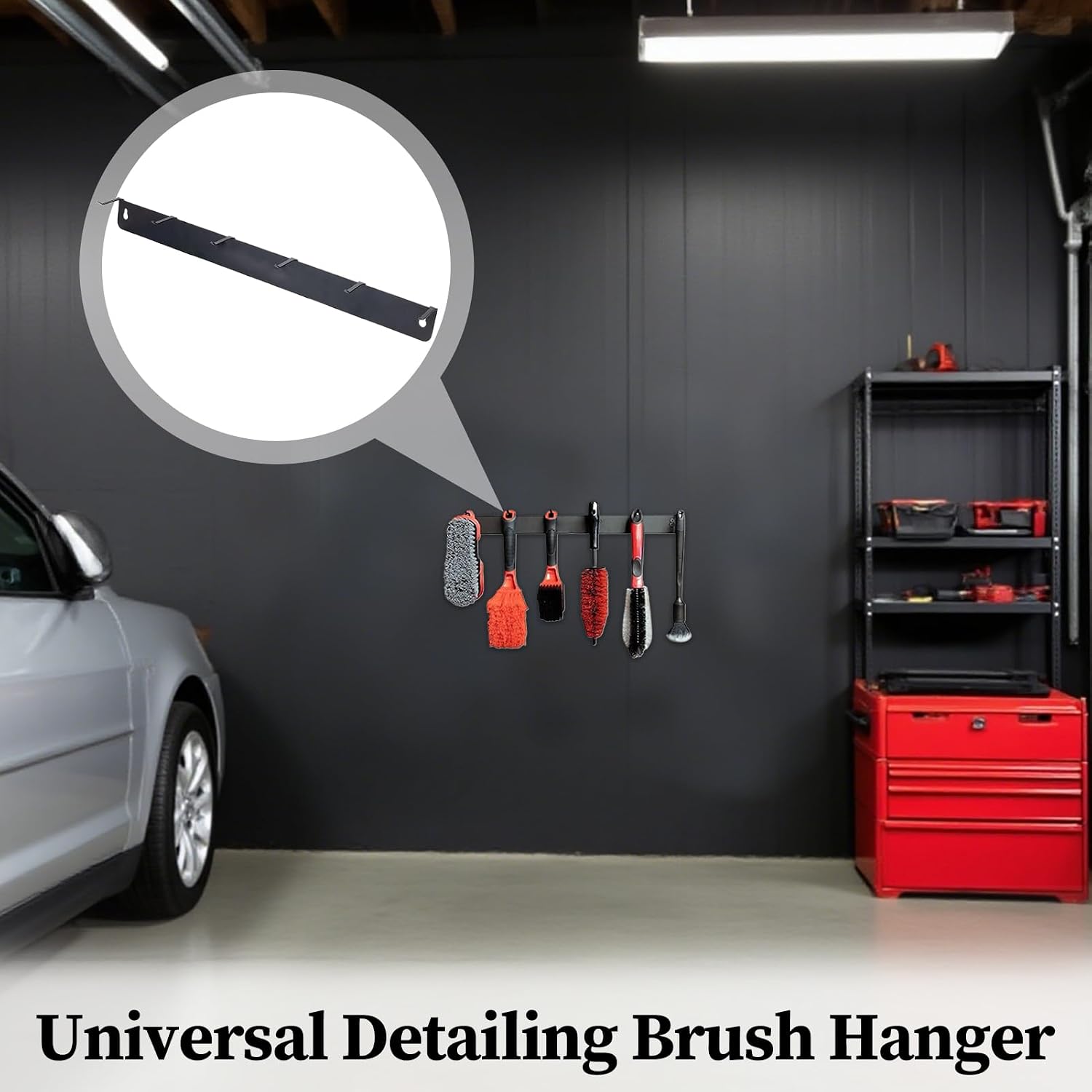  Porte-outils De Détail | Crochet En Acier Inoxydable Pour Brosses De Nettoyage De Voiture, Crochets Compacts Pour Garage, Bricoleurs, Passionnés, Outils De Nettoyage De Roues De Voiture