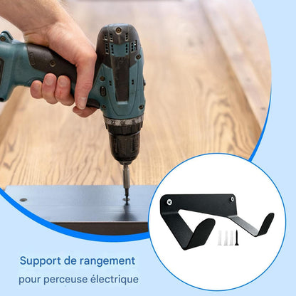  Porte-Perceuse Mural, Porte-Perceuse Murale, Rangement Robust Pour Abri Atelier Chantier Camion Utilitaire Garage Maison Atelier Solutions Stockage