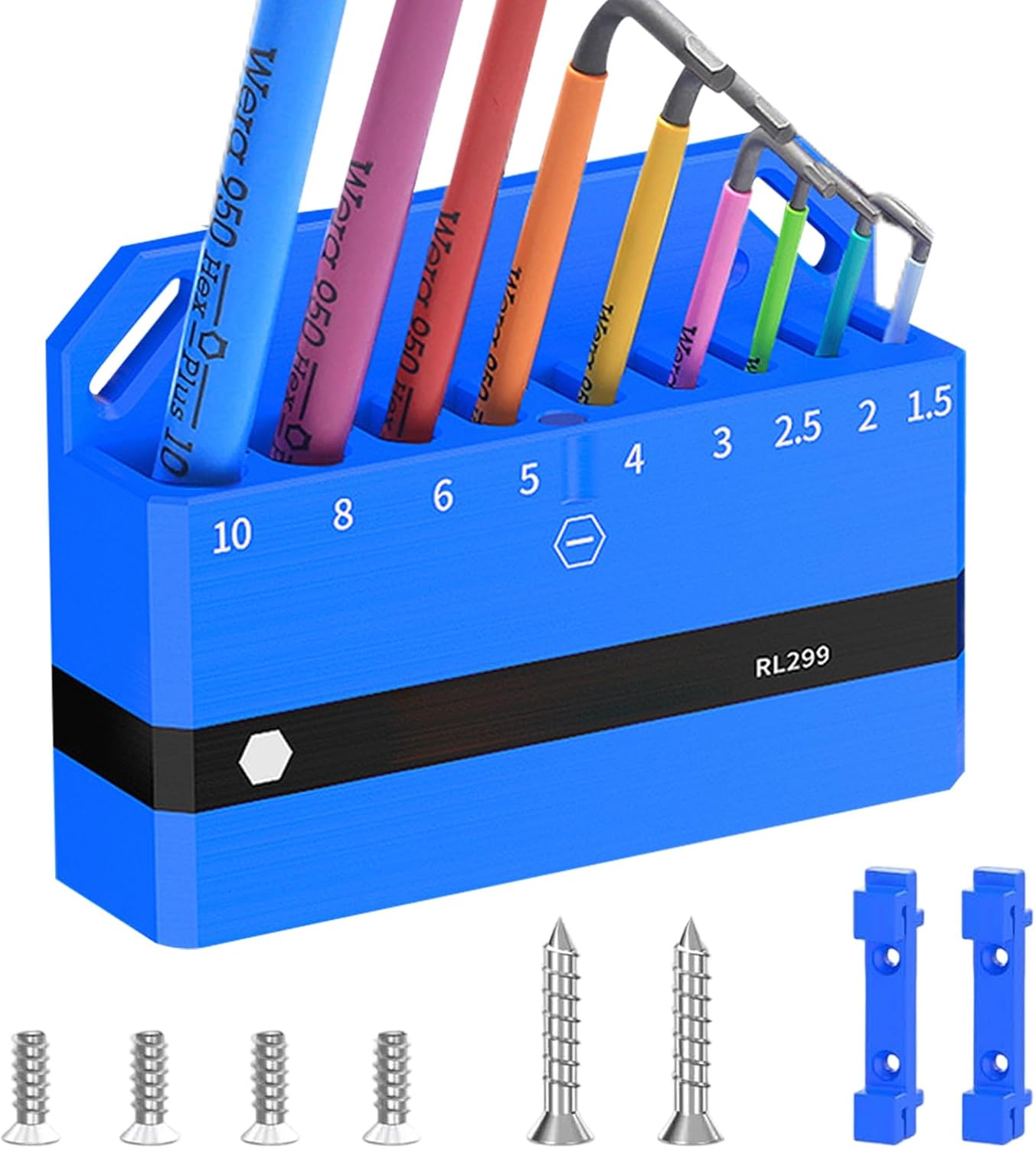 GENERIC Organisateur De Clés Magnétiques, Support De Rangement D'outils, Support Mural Avec Construction Compacte, Support De Clé Hexagonale, Porte-outils Avec Aimant Puissant, Crochet De Clé Pour Atelier Et