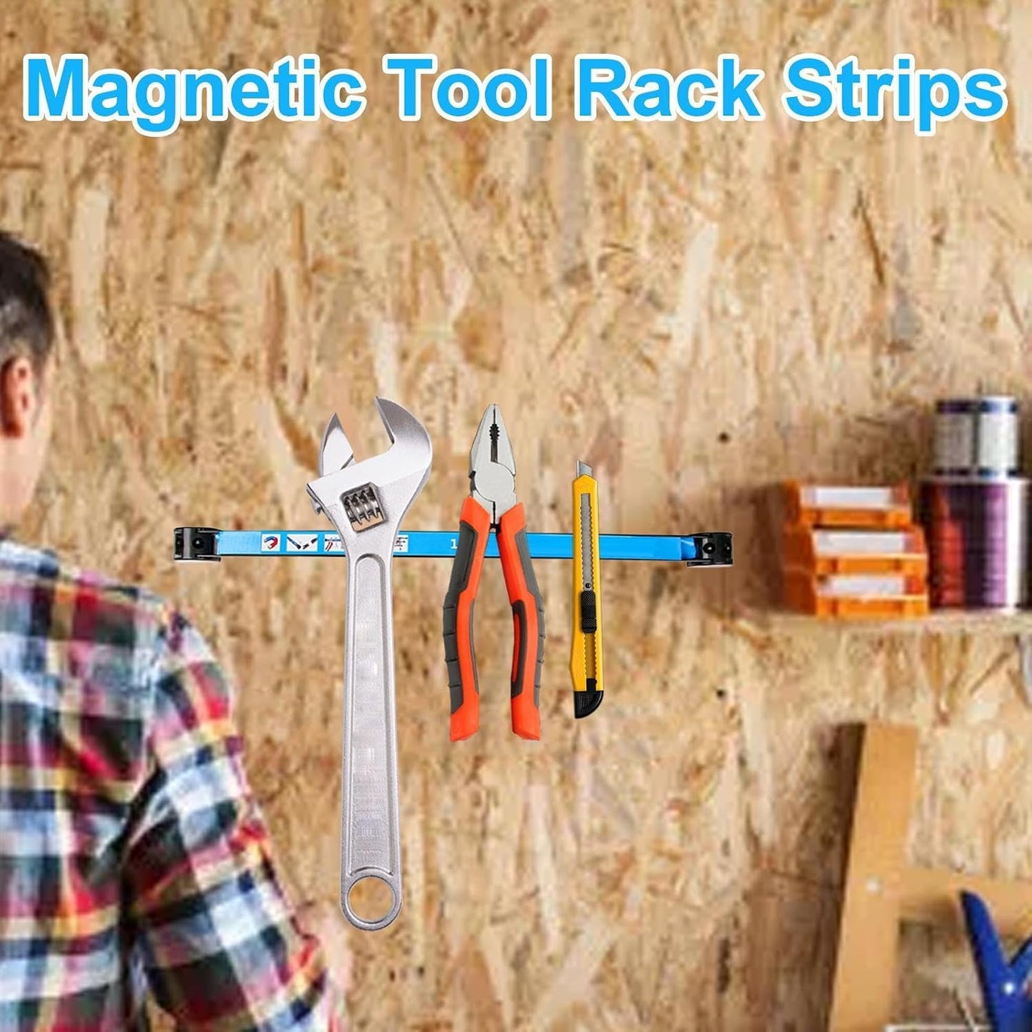 GENERIC Support Magnétique Pour Outils – Support Magnétique De Rangement Pour Outils, Barre Magnétique Pour économiser De L'espace Pour L'organisation Du Garage, Très Résistant