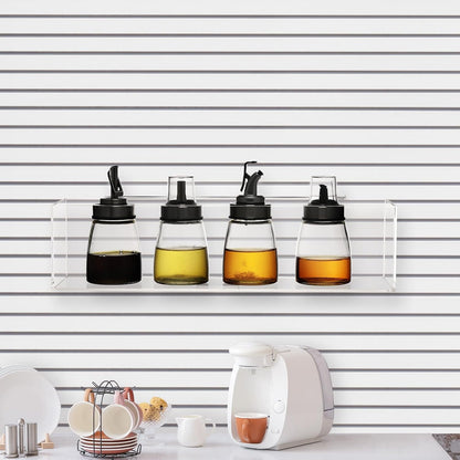  Teenyyou Lot De 2 Bacs à Lattes En Acrylique Transparent De 40,6 X 10,2 X 10,2 Cm - Accessoires Muraux Pour Garage, Magasin, Vente Au Détail (1 Compartiment)