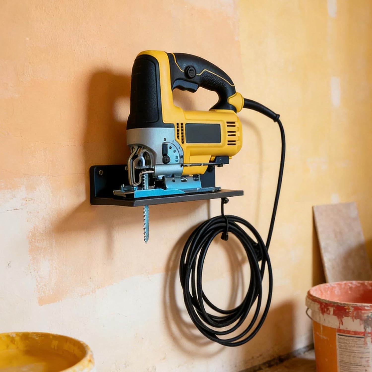  Support Mural Pour Scie Sauteuse | Organiseur De Rangement En Métal Pour Outils Électriques | Organisateur Avec Crochet Dédié à Scie Sauteuse - Pour Atelier Garage Cave Maison Ferme Appartement