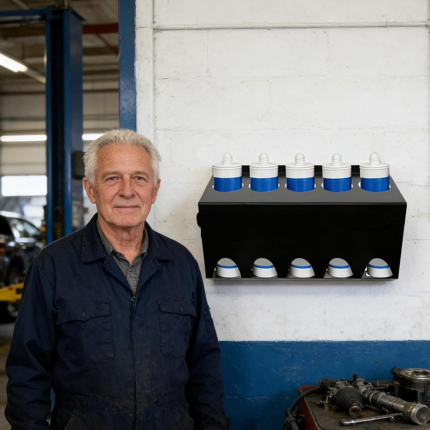 GENERIC Support De Tube De Calfeutrage, Organisateur De Tube De Calfeutrage à 5 Emplacements, Organisateur De Mastic à Craie | Pour Plombiers, électriciens, Bricoleurs, Charpentiers, Maison, Garage, Chantier