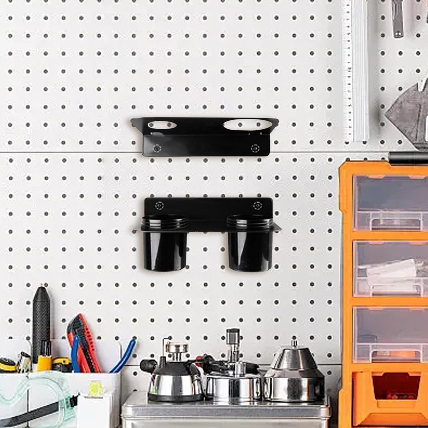  Générique Support Murale Pour Entonnoirs À Huile, 2 Pièces Support Murale Pour Fluides, De Vidange Pour Garage Atelier Maison Camping Remorque