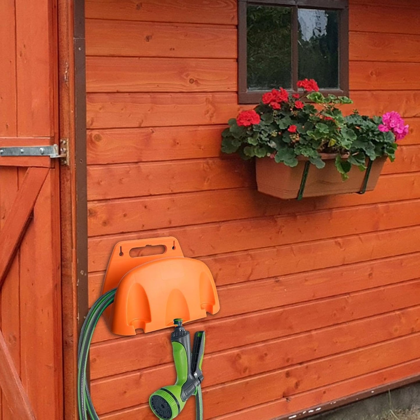 GENERIC Support Mural Pour Tuyau D'arrosage – Support De Tuyau D'arrosage Pour Le Rangement Extérieur Pour Une Utilisation Dans La Cour | Crochet En Acier Robuste Avec Revêtement Résistant à La Rouille