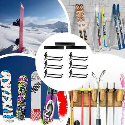 GENERIC Porte-skis Pour Garage, Système D'organisation De Matériel Antidérapant Robuste, Système De Rangement Mural Pour Skis, Pour équipement D'hiver, Support De Planche à Roulettes, Accessoires De Sport