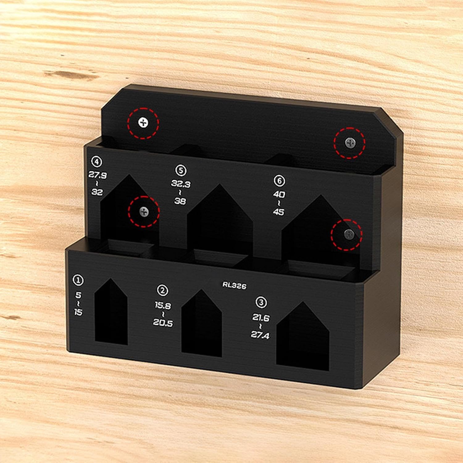 Générique Rack De Rangement Mural à Pinces,Support Mural 6 Emplacements Pour Vélo Et établi - Support à Pinces à Faible Encombrement,pour Garage, Atelier, Remise, Établi, Panneau Perforé