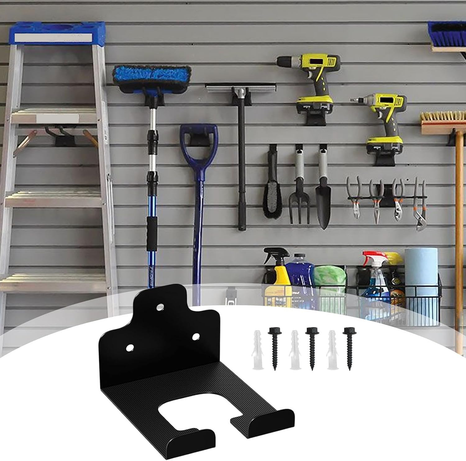  Support De Ranger Outils De Jardin - Râteau En Acier Inoxydable Économiseur D'Espace,Rangement Mural Pour Outils Motorisés | Pour Pelle Râteau Serpillière Perceuse Câble Équipement Extérieur