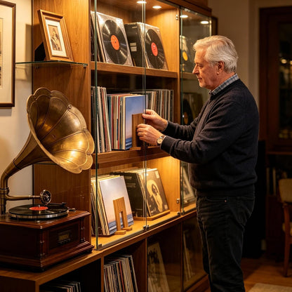  Support De Disques Vinyles - Organiseur En Bois Extensible Réglable - Étagère De Présentation Pour Livres, Magazines, Dossiers, Bureau, Bibliothèque, Armoire, Salon, Chambre à Coucher
