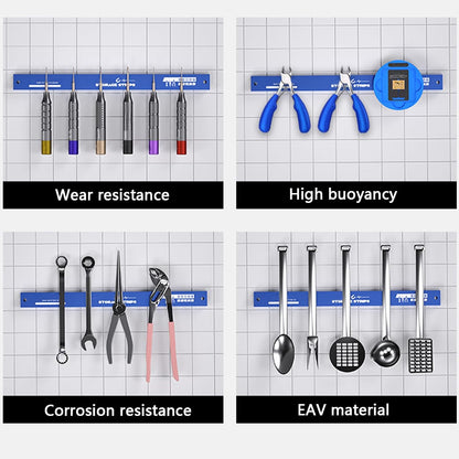  Magnetic Tool Holder, Heavy Duty Garage Organizer, Stainless Steel High-Strength Bar, Space-Saving Shed Accessories, Ideal For Shop, Workbench, Kitchen, Apartment