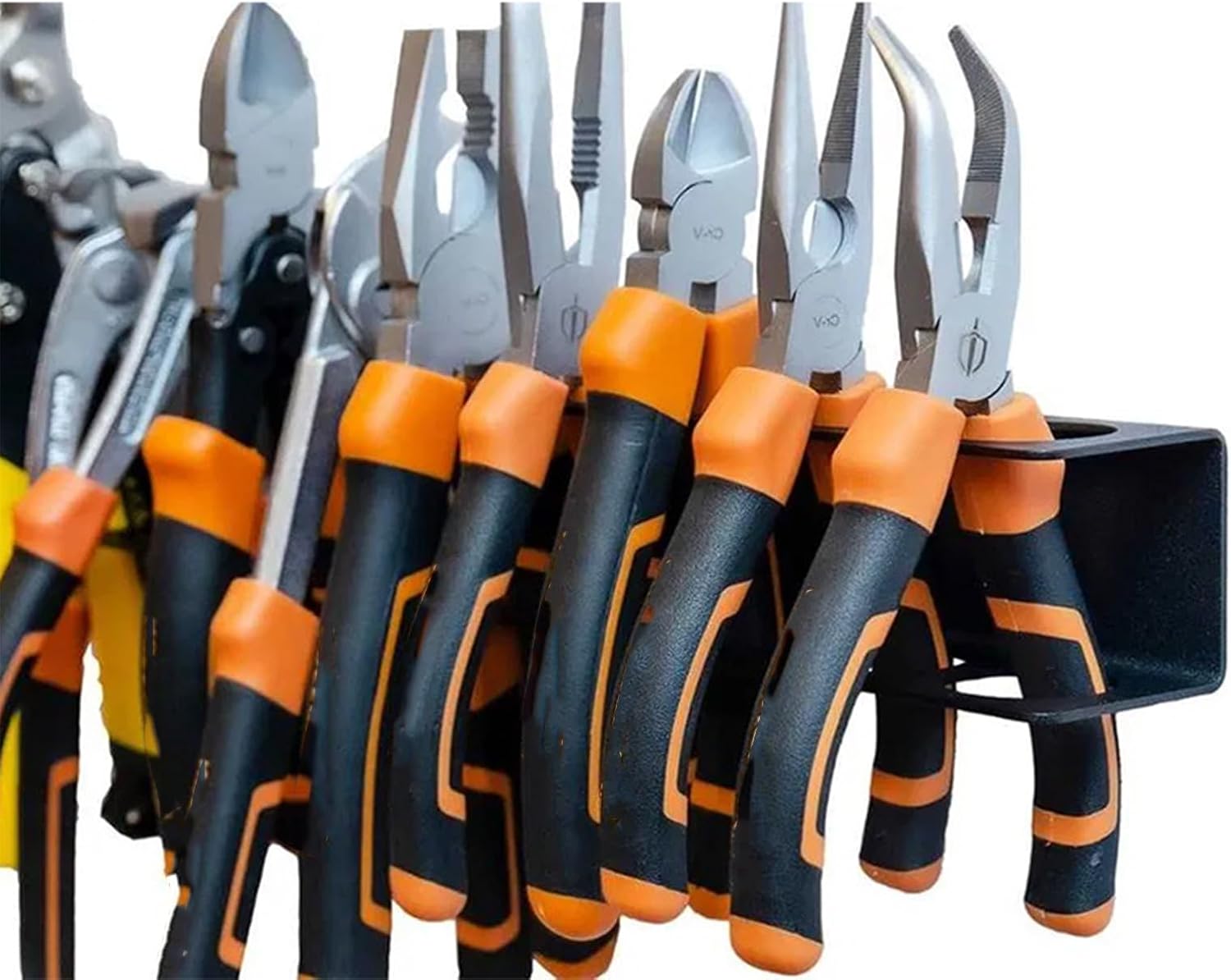 GENERIC Porte-tournevis – Porte-outils Pour Un Rangement Organisé | Construction En Acier Avec Finition Noire, Organiseur Mural D'outils à Main, Design Peu Encombrant Pour Garage, Atelier, Sous-sol