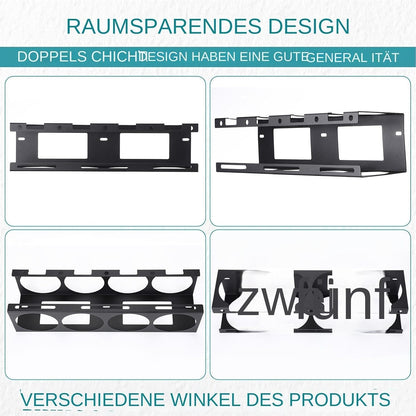  Organiseur De Tiges En Métal, Système De Support De Fil De Soudure, Support Mural En Fer Avec Structure De Fente Sécurisée, Unité De Rangement Compacte D'atelier, Design Utilitaire De Style Industriel