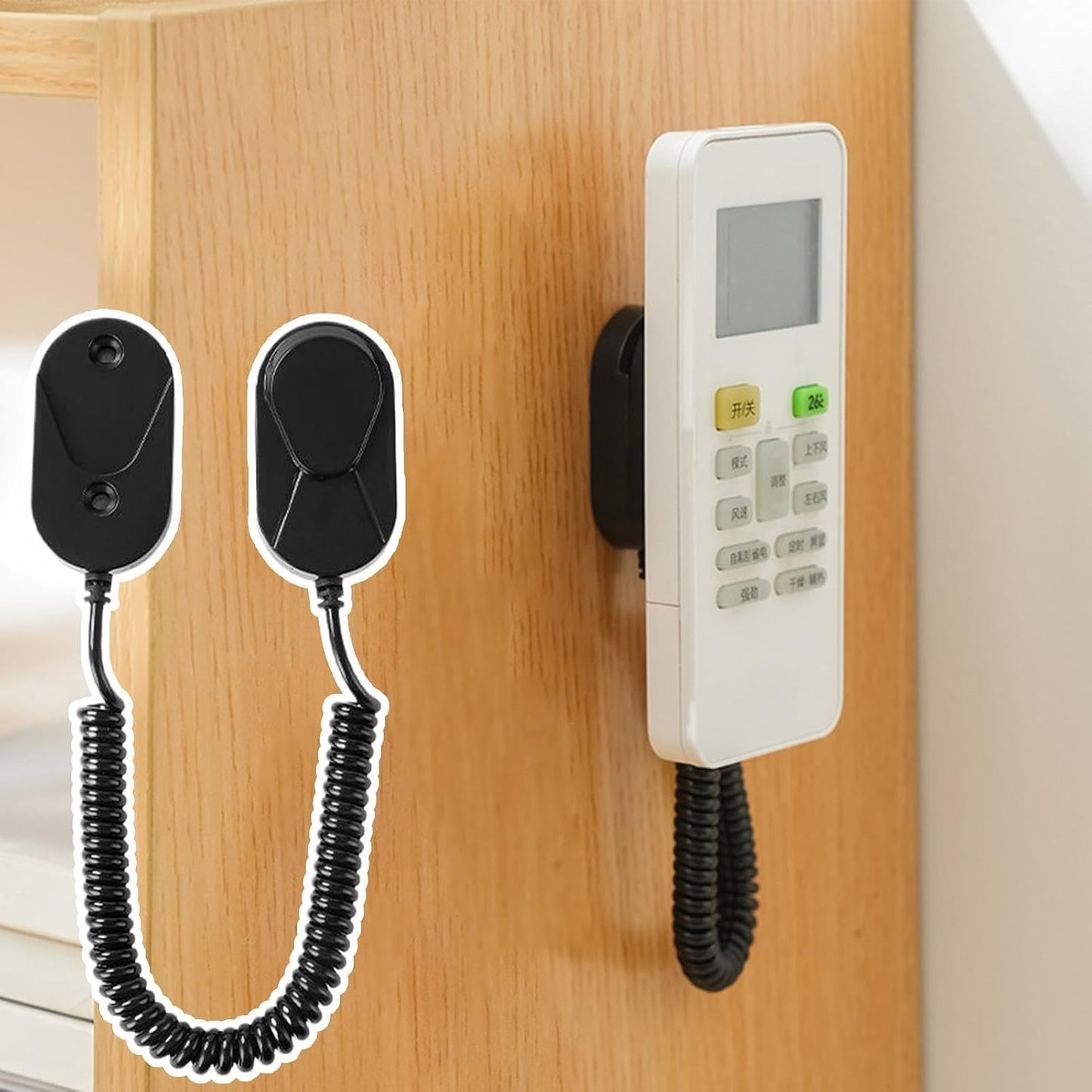 GENERIC Support Mural Pour Télécommande Avec Corde à Ressort Extensible, Organisateur De Contrôleur Pour Camping-car, Chevet, Chambre à Coucher, Mur D'intérieur